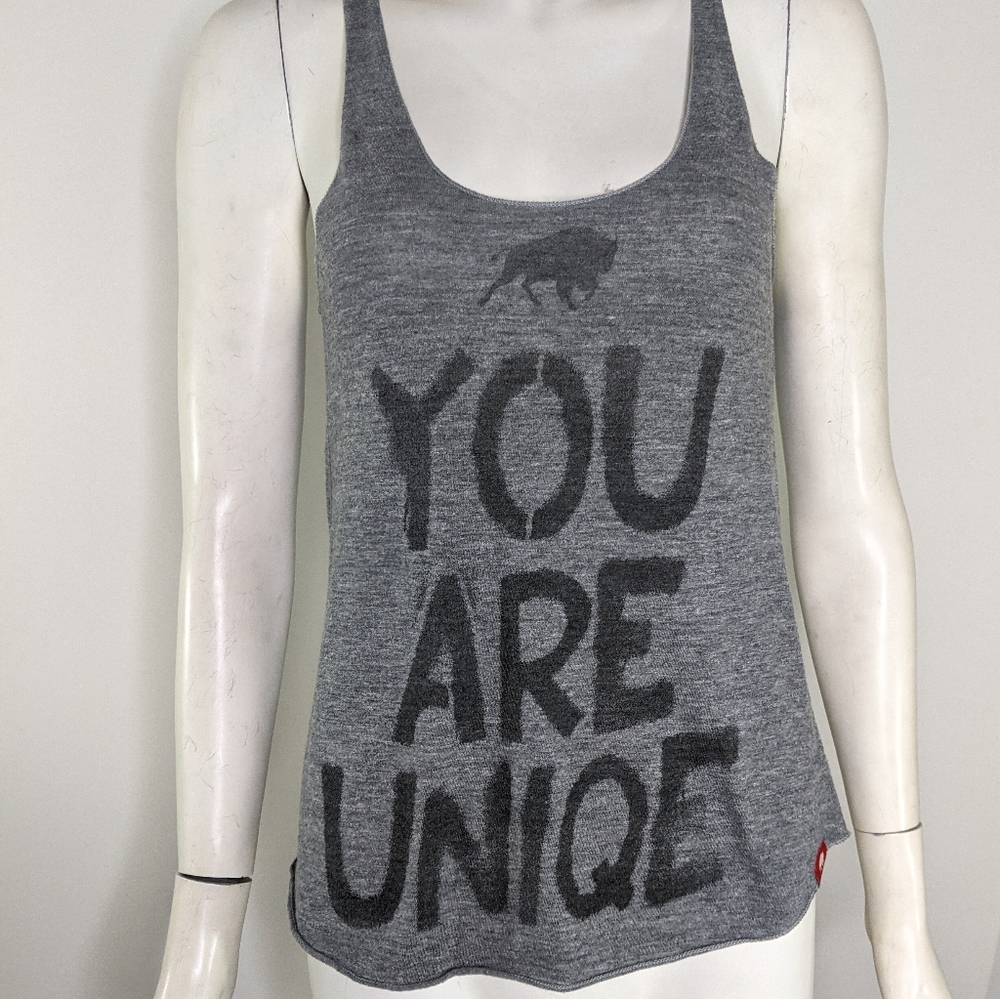 Womens S Tank You Are Uniqe Gray Sportiqe Graphic